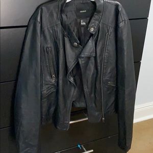 F21 faux leather jacket